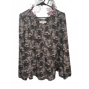 LOFT Floral Blouse Size L – Like New